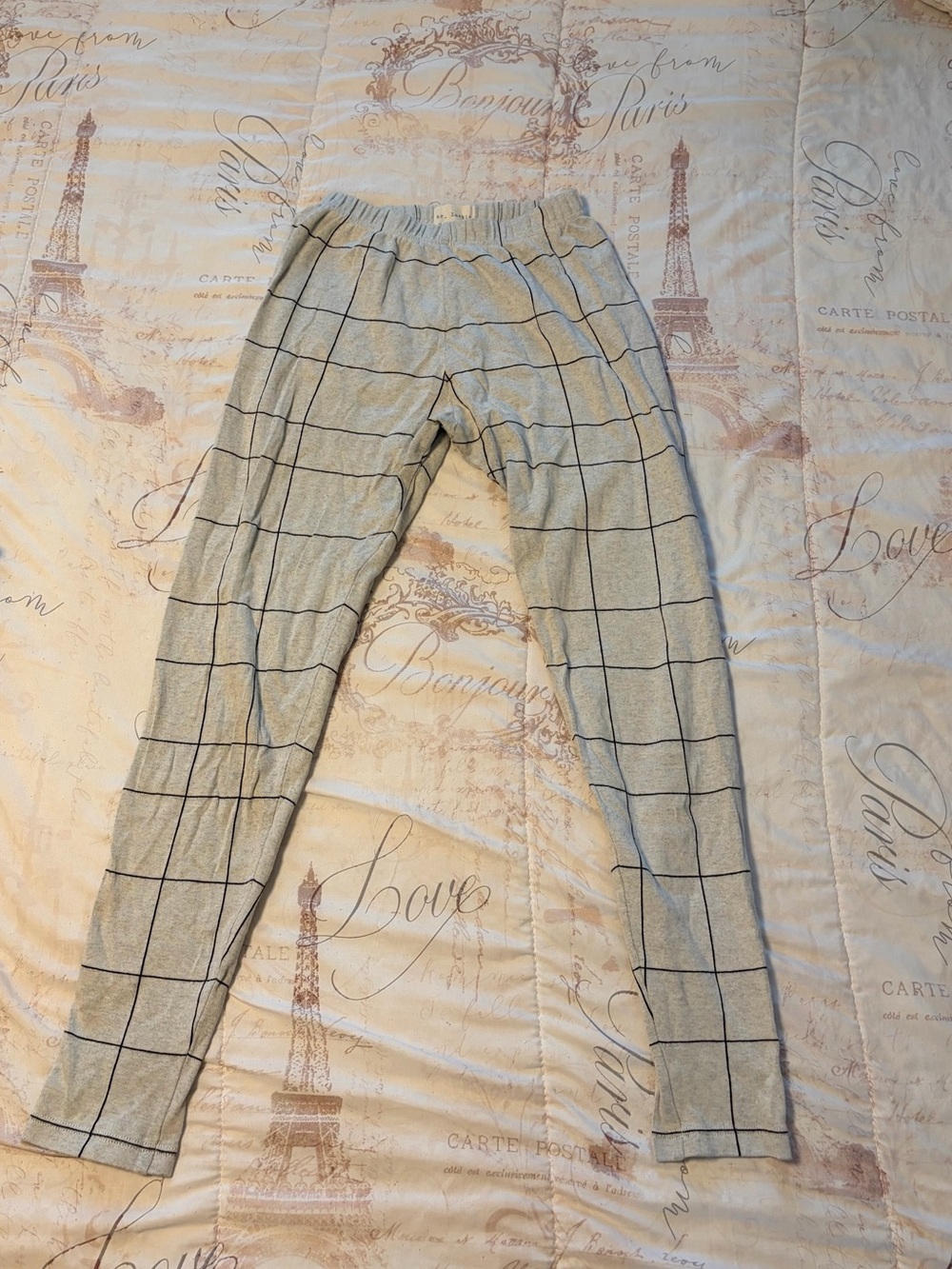 Mr. Larkin Women’s Gray Windowpane grid leggings Pants Small vintage deadstock